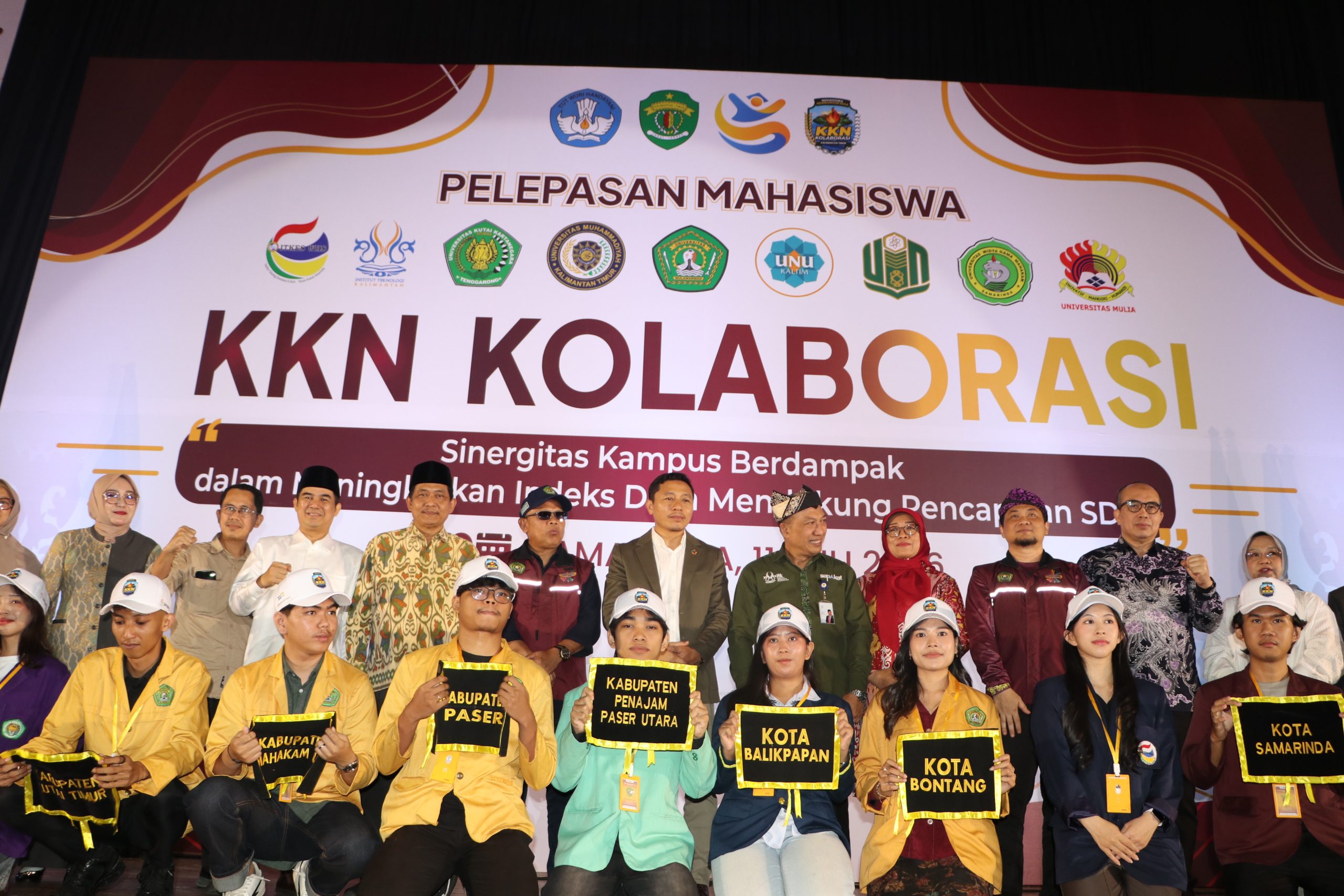 Sinergi 9 Kampus untuk Desa, Rektor UNU Kaltim Hadiri Pelepasan KKN Kolaborasi 2026